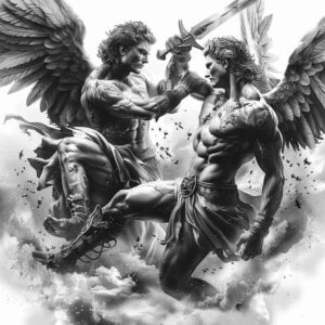 angel tattoo design ideas Realism digital realism holy for ankle