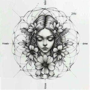 angel tattoo design ideas Surrealism mysterious sacred for lower thigh