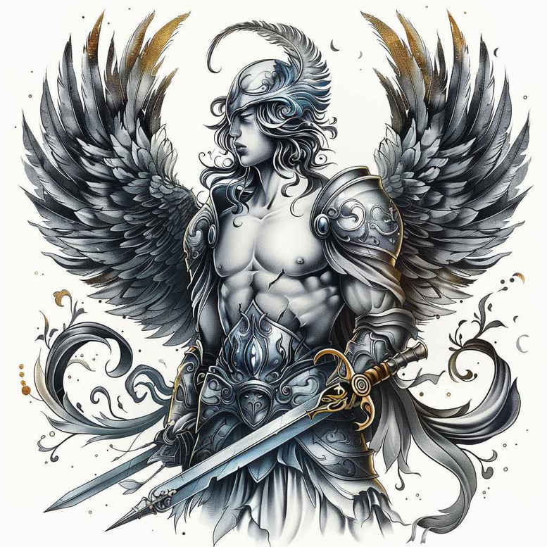 angel tattoo design ideas Realism emotional realism transcendent for inner arm