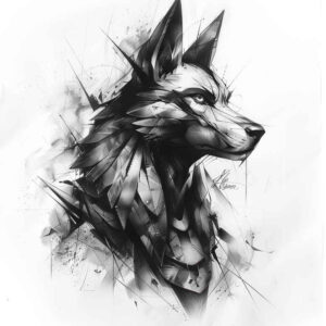 spiritual-anubis-realistic-lighting-for-calf – tattoo design ideas free ai generated – Gallery: anubis-inkby-ai