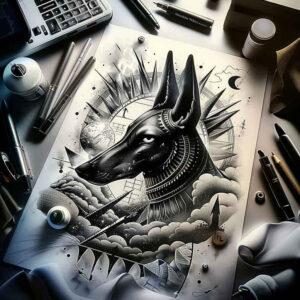 dark-guardian-anubis-tattoo-reflection-for-fingers – tattoo design ideas free ai generated – Gallery: anubis-inkby-ai
