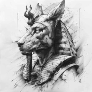 anubis-god-of-death-true-to-life-for-hip – tattoo design ideas free ai generated – Gallery: anubis-inkby-ai