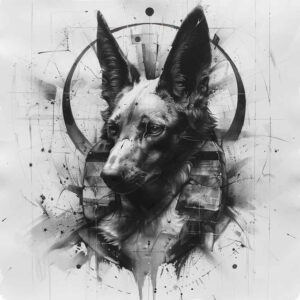 spiritual-power-anubis-skin-texture-for-temple – tattoo design ideas free ai generated – Gallery: anubis-inkby-ai