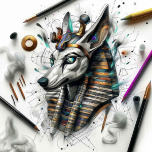 anubis-god-of-death-light-play-for-upper-shoulder – tattoo design ideas free ai generated – Gallery: anubis-inkby-ai