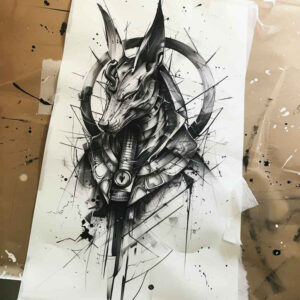anubis-tomb-guardian-ink-layering-for-upper-back – tattoo design ideas free ai generated – Gallery: anubis-inkby-ai
