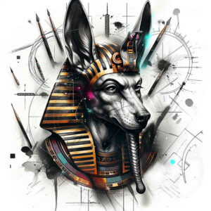 egyptian-anubis-highlight-detail-for-calf – tattoo design ideas free ai generated – Gallery: anubis-inkby-ai