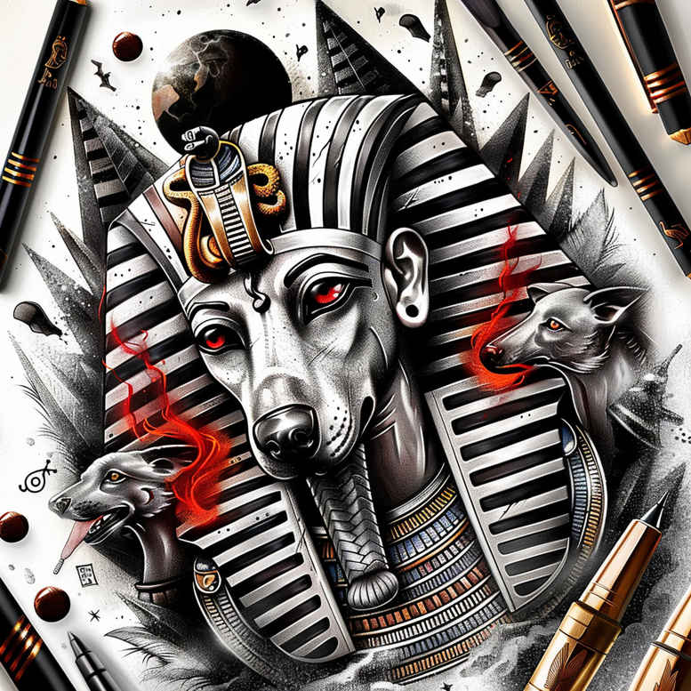 anubis-guardian-light-and-shadow-play-for-abdomen – tattoo design ideas free ai generated – Gallery: anubis-inkby-ai