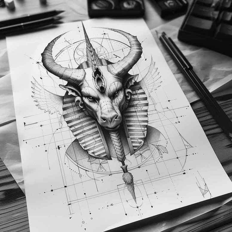 mystical-anubis-high-resolution-tattoo-for-shoulder-blade – tattoo design ideas free ai generated – Gallery: anubis-inkby-ai