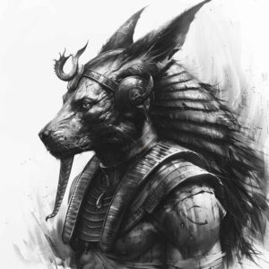 anubis tattoo design ideas Surrealism esoteric death for knee
