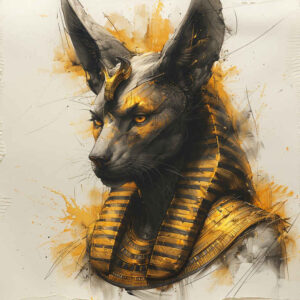 anubis tattoo design ideas classic shading funerary for back shoulder