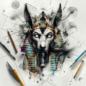 anubis tattoo design ideas color depth guardian of tombs for hand