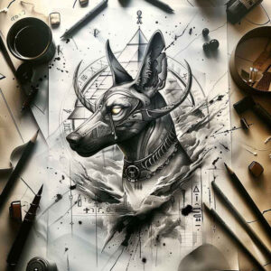 anubis tattoo design ideas Surrealism metamorphosis mystic for side torso