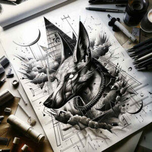 anubis tattoo design ideas Surrealism phantom protector spirit for hand