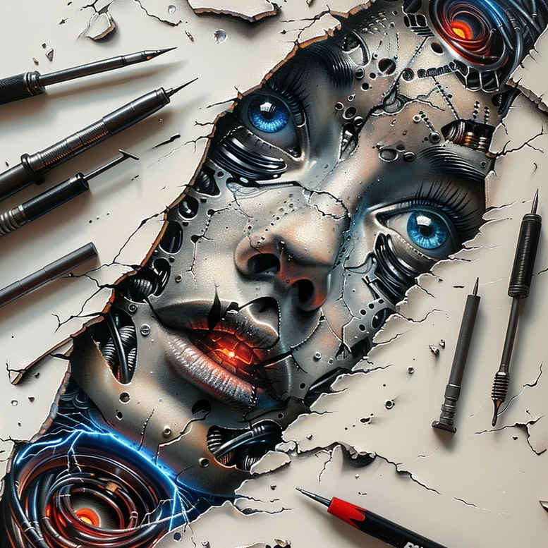 biomechanics tattoo design ideas Realism perfect proportions engineered forms embodying courage