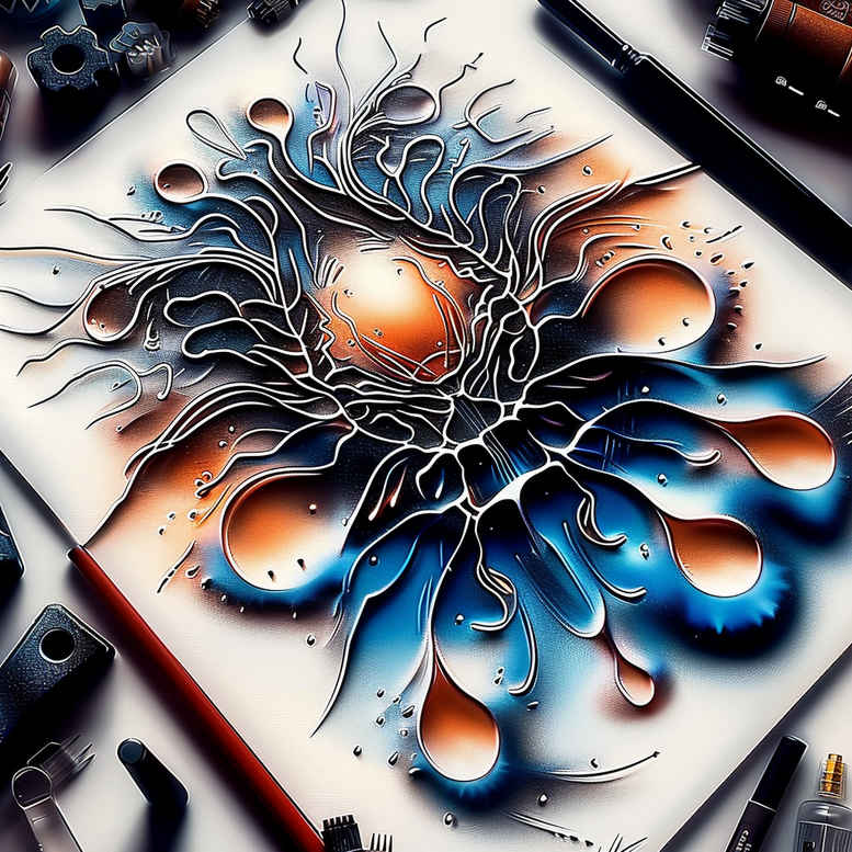 biomechanics tattoo design ideas layered shading engineered forms for hip