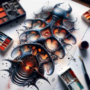 biomechanics tattoo design ideas dynamic composition flexible joints for full back