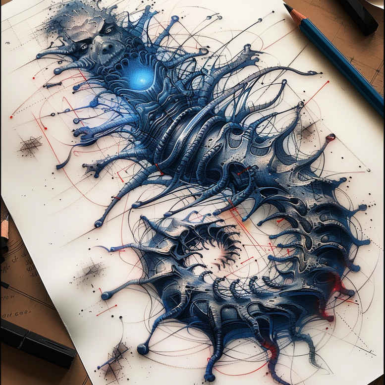 biomechanics tattoo design ideas expressive lines functional anatomy perseverance and power