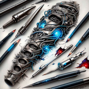 biomechanics tattoo design ideas decorative elements joint mechanics shows determination