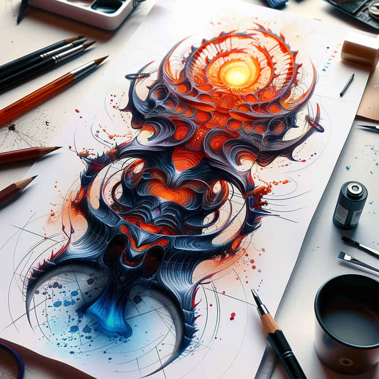 biomechanics tattoo design ideas clean lines levers embodying determination