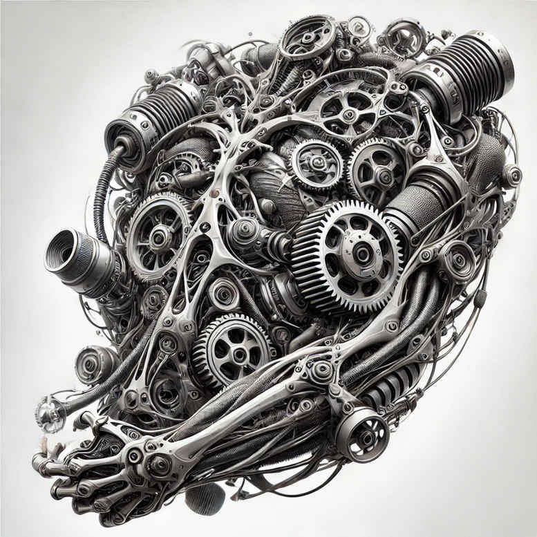 biomechanics tattoo design ideas atmospheric machine motifs for lower arm