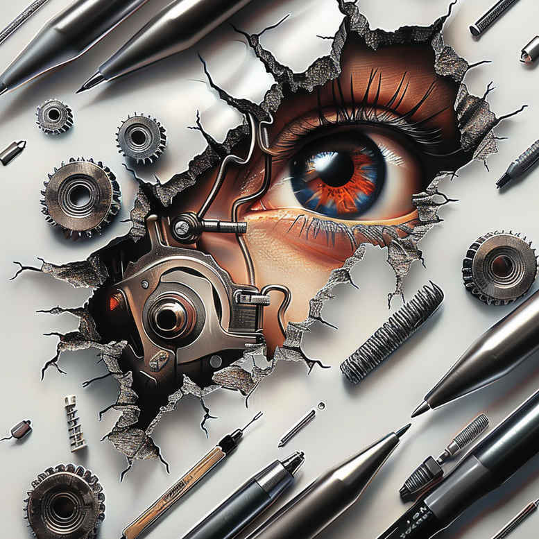 biomechanics tattoo design ideas color depth mechanical energy stands for courage