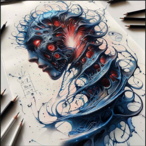 biomechanics tattoo design ideas Realism inner glow motor control shows perseverance