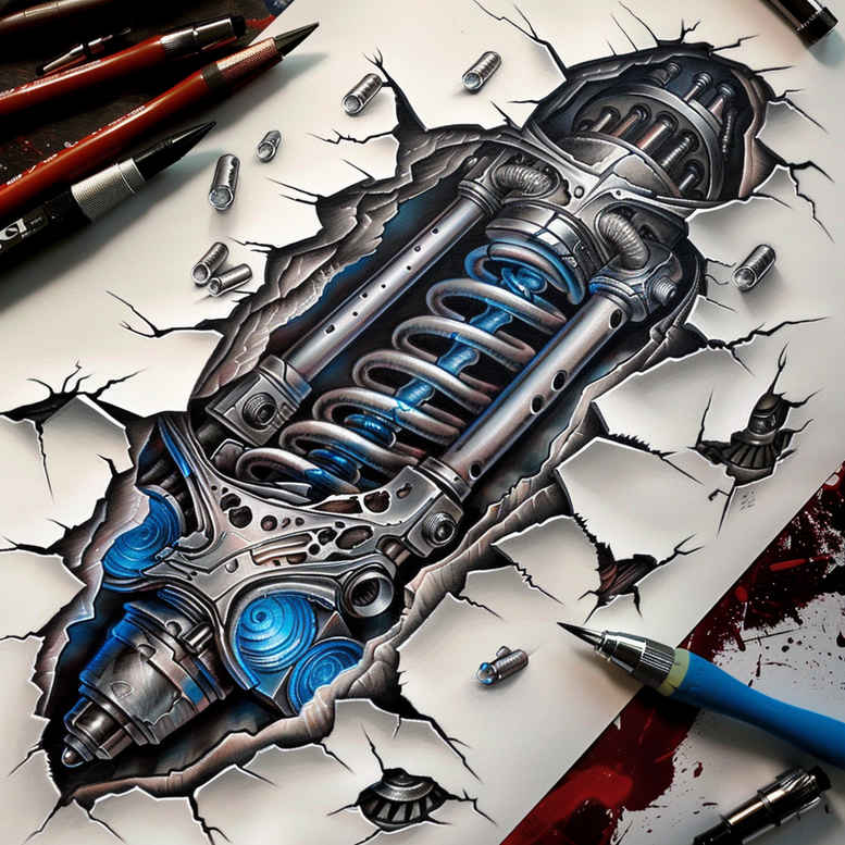 biomechanics tattoo design ideas Neotraditional vivid color muscle detail for wrist side
