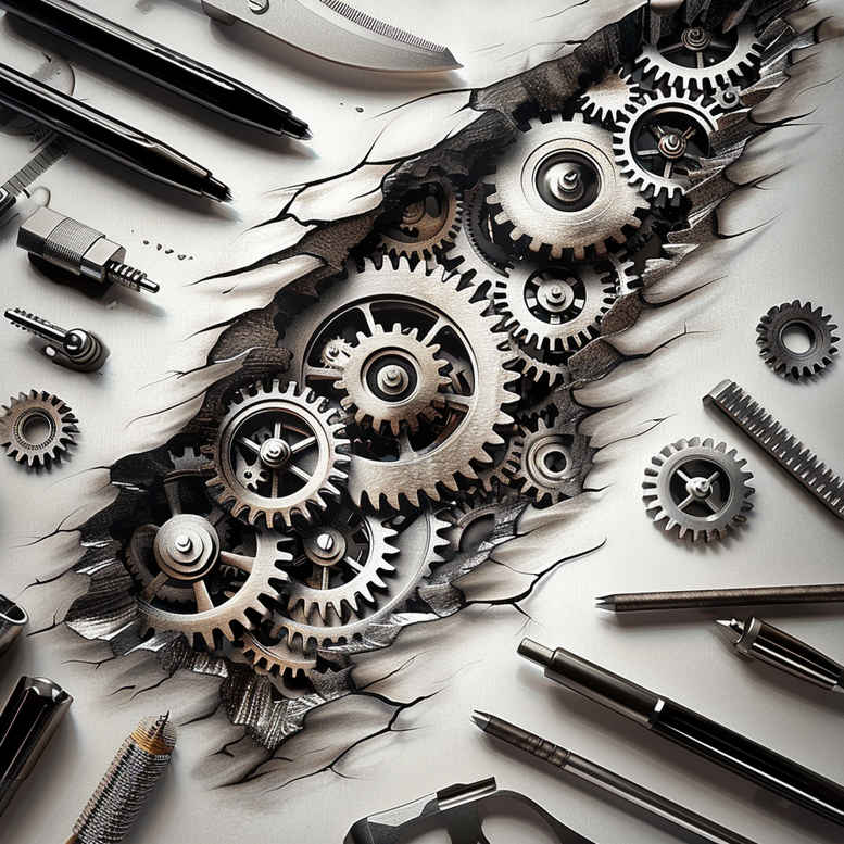 biomechanics tattoo design ideas dramatic lighting robotic style for stomach