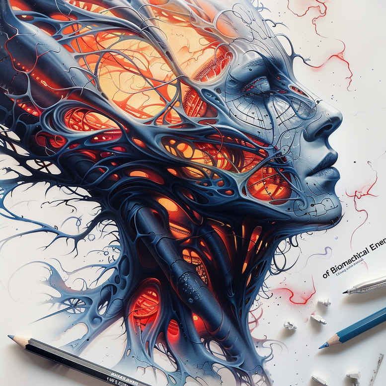 biomechanics tattoo design ideas Surrealism imperfect symmetry structural design for palm