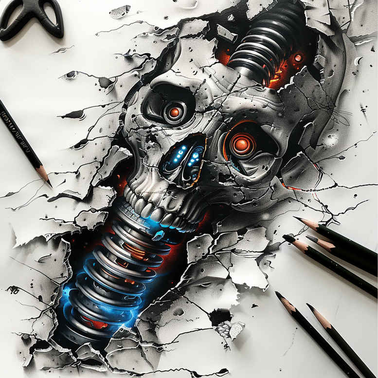 biomechanics tattoo design ideas spectral hues tendons for back shoulder