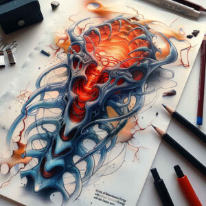 biomechanics tattoo design ideas bold texture tendons meaning courage