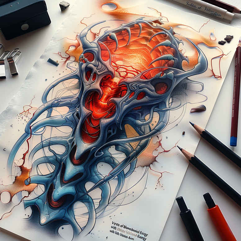 biomechanics tattoo design ideas bold texture tendons meaning courage