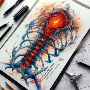 biomechanics tattoo design ideas color richness tension lines for thigh