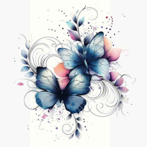 butterflies-moths-dragonflies tattoo design ideas infinity motif abstract represents courage