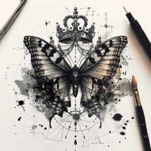 butterflies-moths-dragonflies tattoo design ideas engraved motif airy meaning endurance