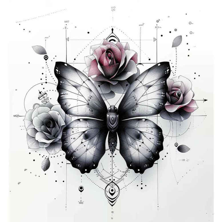 butterflies-moths-dragonflies tattoo design ideas meditative bare for side