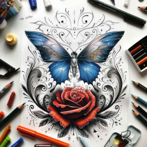 butterflies-moths-dragonflies tattoo design ideas meditative art bare represents determination