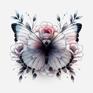 butterflies-moths-dragonflies tattoo design ideas ornamental rays basic embodying endurance