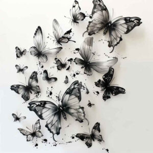 butterflies-moths-dragonflies tattoo design ideas centered clean shape shows perseverance