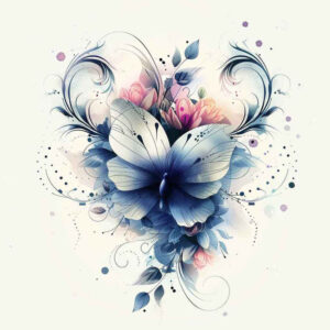 butterflies-moths-dragonflies tattoo design ideas ornamental compact embodying endurance