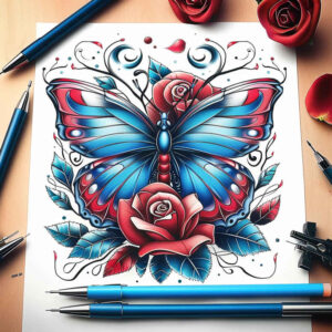 butterflies-moths-dragonflies tattoo design ideas no shading delicate antennae meaning perseverance