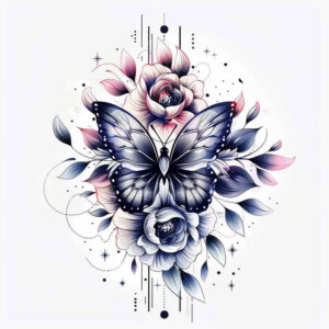 butterflies-moths-dragonflies tattoo design ideas subtle delicate layering for heel