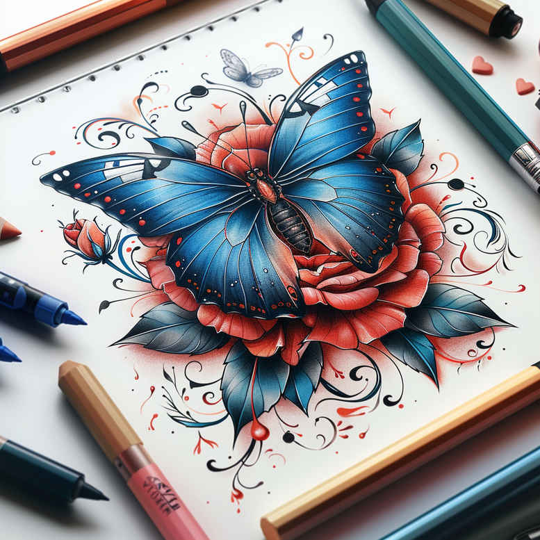 butterflies-moths-dragonflies tattoo design ideas no shading delicate shapes for upper back