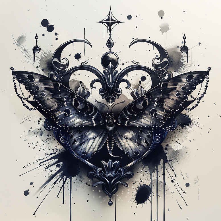butterflies-moths-dragonflies tattoo design ideas crisp outline detailed bodies for upper arm