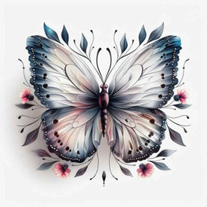 butterflies-moths-dragonflies tattoo design ideas refined ink detailed segments embodying determination