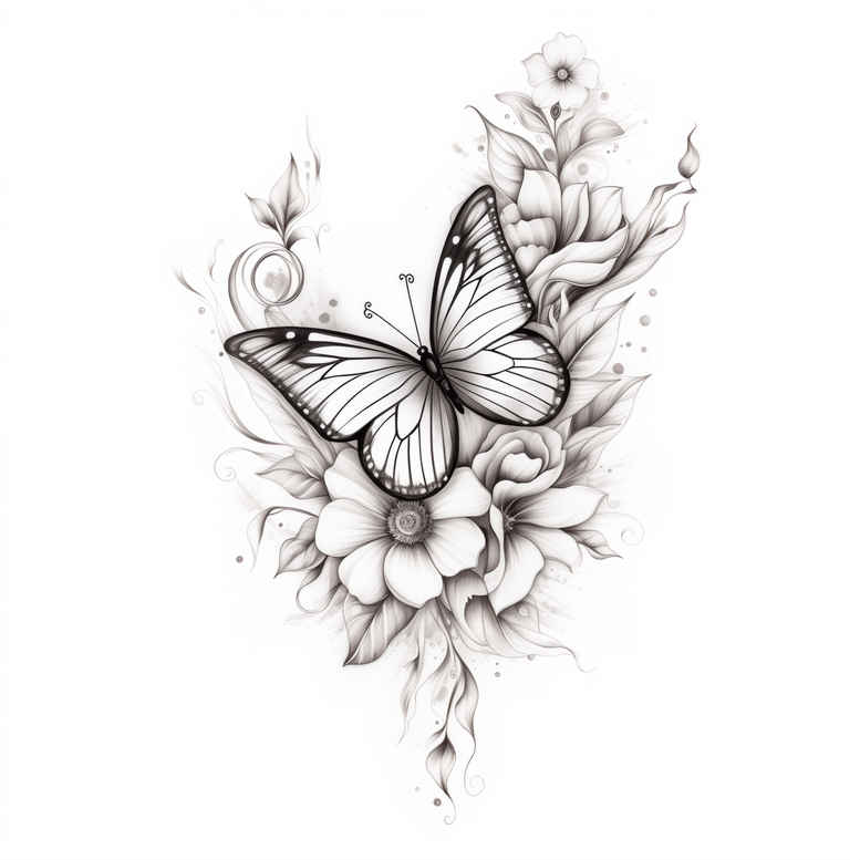 butterflies-moths-dragonflies tattoo design ideas discreet mark detailed segments symbolising strength