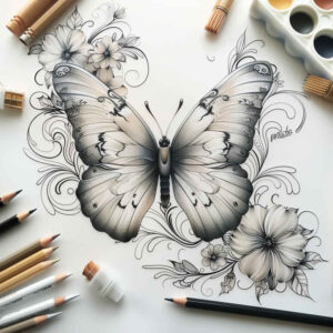 butterflies-moths-dragonflies tattoo design ideas single dot elegant flight for fingers