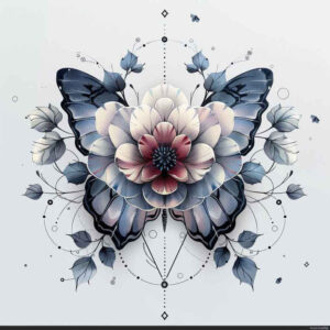 butterflies-moths-dragonflies tattoo design ideas fractal elemental stands for courage