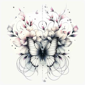 butterflies-moths-dragonflies tattoo design ideas ornamental web essential lines for full back