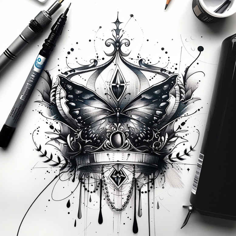 butterflies-moths-dragonflies tattoo design ideas centerpiece gentle shows resilience